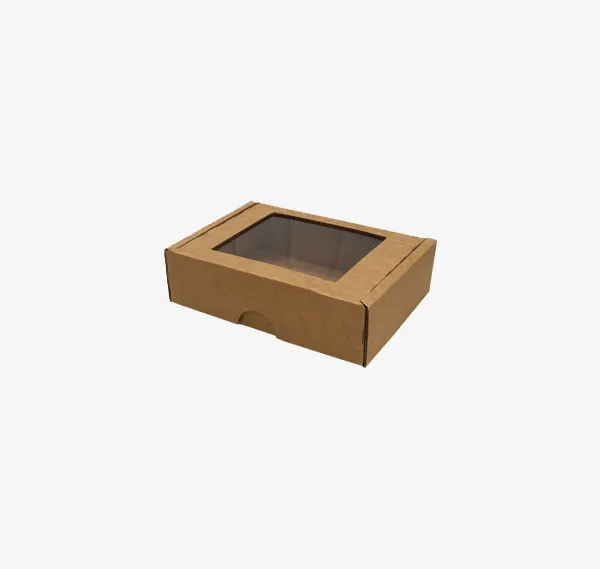 Prece Gofrēta kartona kaste ar logu 115x85x30 mm Attēls
