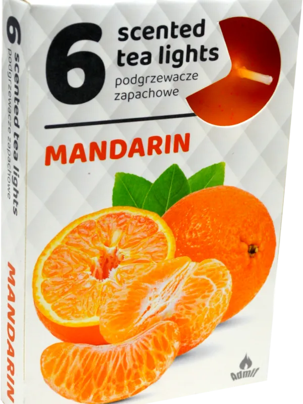 Prece Sveces tējas smaržīgās (6gab.) (4h) Mandarin Attēls