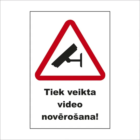 Prece Uzlīme - Videonovērošana 10x11cm Attēls