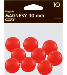 Prece Tāfeles magnēti 30mm 10gab. sarkani Attēls