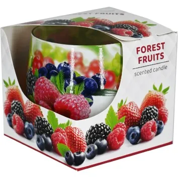 Prece Svece stikla traukā 18h Forest fruit Attēls