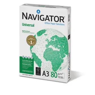 Prece Papīrs balts A3 Navigator Universal 80g/m2, 500 loksnes Attēls
