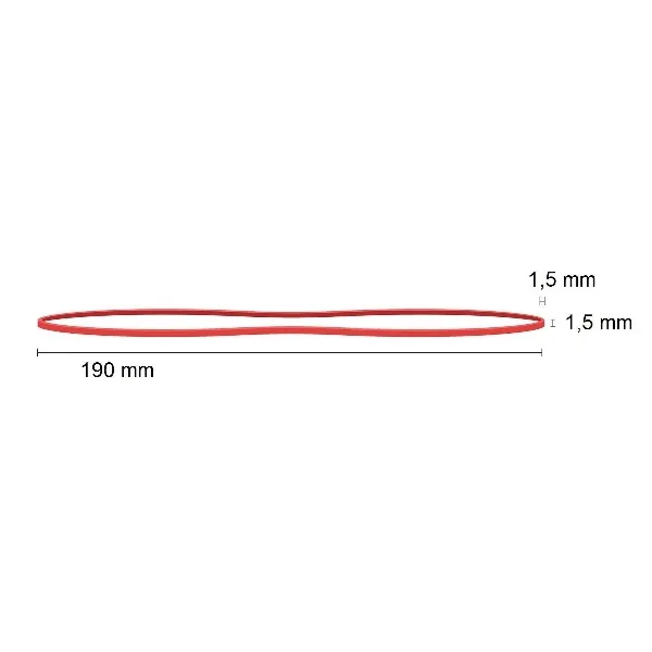 Prece Gumijas naudai 1.5x1.5mm LFL 190mm, d=120mm. 250g krāsu mix Attēls