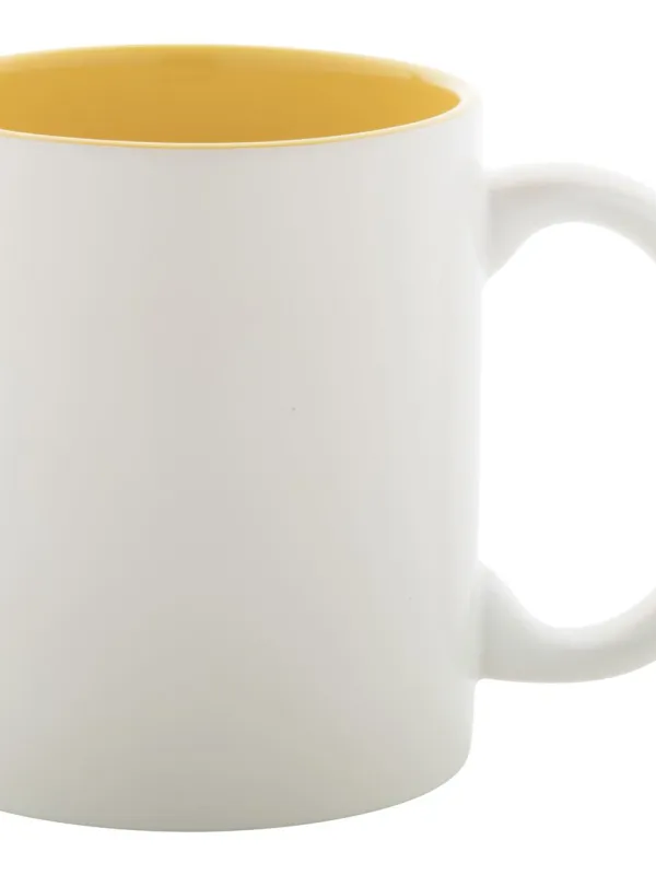 Prece Krūze keram. Balta/dzeltena REVERY 350 ml Attēls
