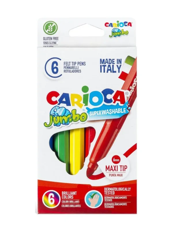 Prece Flomāsteri CARIOCA Jumbo, 6 krāsas Attēls