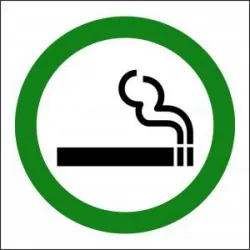 Prece Uzlīme - Smēķēt atļauts (cigarete) D-6cm Attēls
