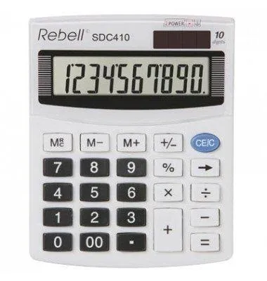 Prece Kalkulators 10 ciparu displejs SDC412 Rebell Attēls