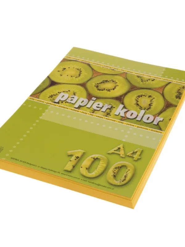 Prece Papīrs Kreska A4, 80g/m², 100lp, dzeltens Attēls