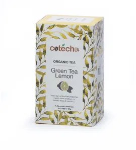 Prece Tēja zaļā Cotech Citronu 30x1.5g Attēls