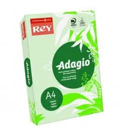 Prece Papīrs krāsains A4,160g/m2, REY ADAGIO, 250lp, zaļš 09 Attēls