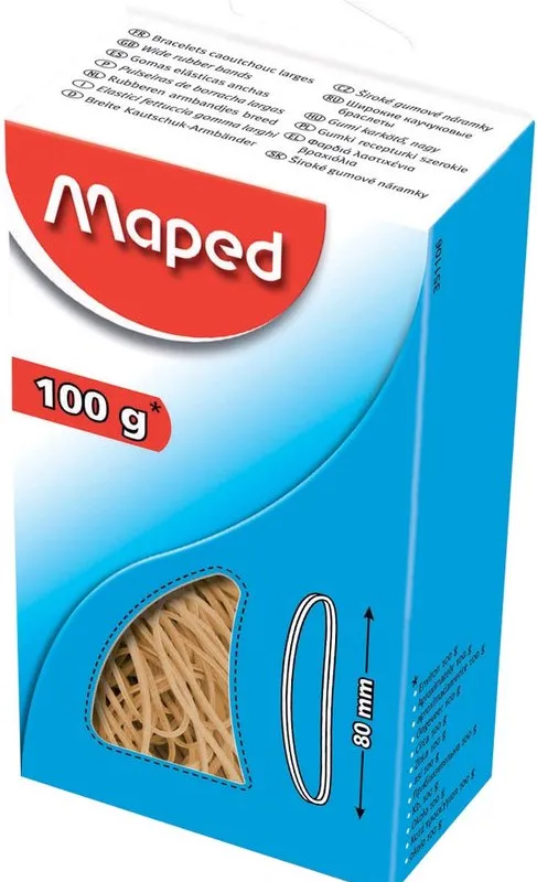 Prece Gumijas naudai 80x1.5mm 100g Maped Attēls