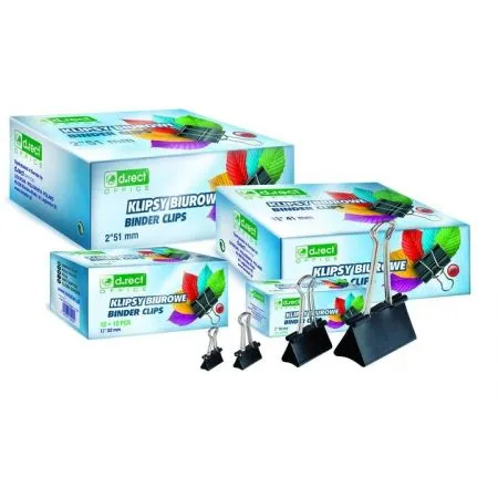 Prece Klipsis papīram 25mm melns 12gab. Attēls