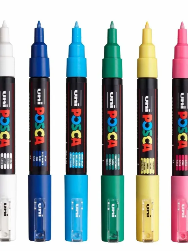 Prece Marķieris Posca uz ūdens bāzes 5mm 8gab., Standart Attēls