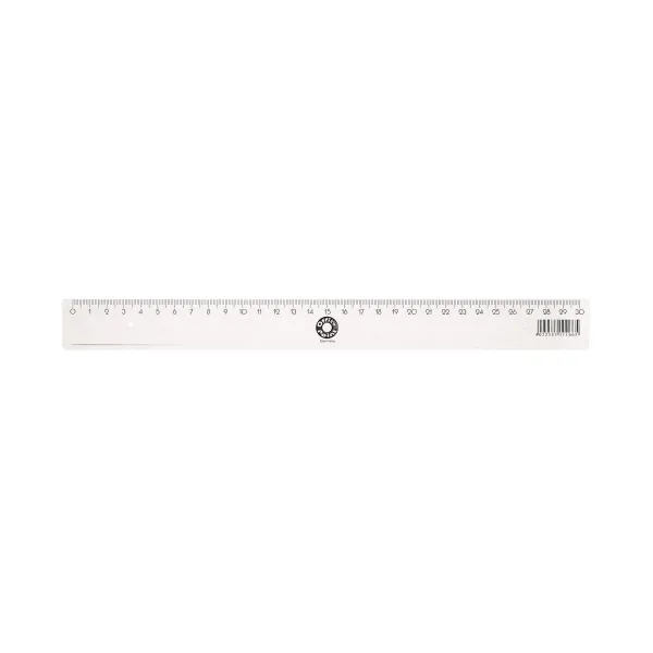 Prece Lineāls 30cm plastmasas bezkrāsu Office Point Attēls