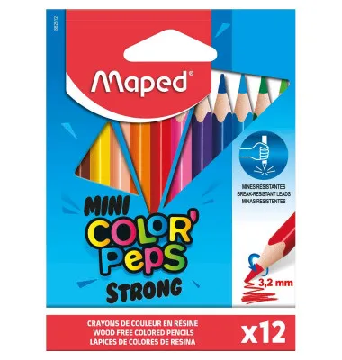 Prece Zīmuļi 12 krāsas Maped Color Peps Mini Strong Attēls