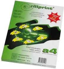 Prece Lāzeretiķetes 105x71mm A4 Rillprint 100lp Attēls