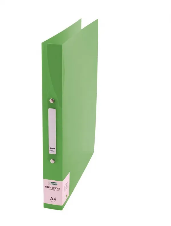 Prece Mape ar 2 riņķiem A4 3.5cm zaļa Attēls
