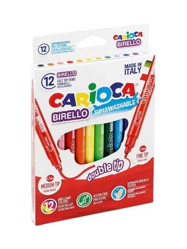 Prece Flomāsteri CARIOCA Birello, divpusīgie, 12 krāsas Attēls