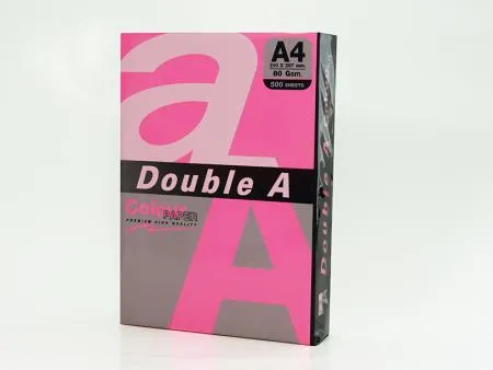 Prece Papīrs krāsains A4,75g/m2, Double A, 25lp, Neon pink Attēls