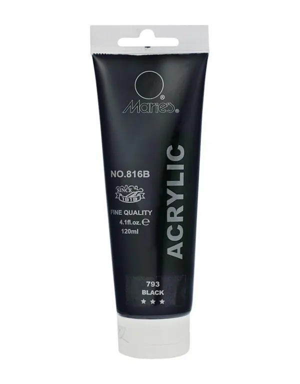 Prece Akrilkrāsa Maries 816B-793 120ml melna Attēls