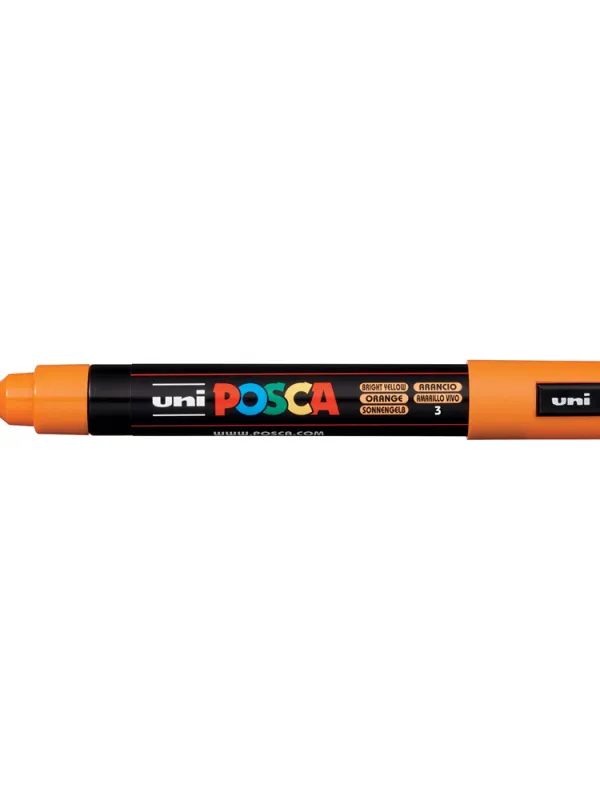 Prece Marķieris uz ūdens bāzes uni POSCA PC-5M, gaiši oranžs (3) Attēls