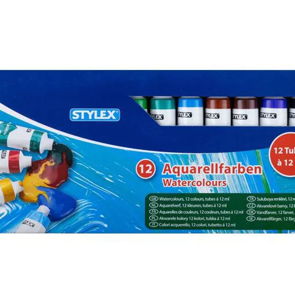 Prece Akvareļu krāsas 12ml. 12 krāsas Attēls