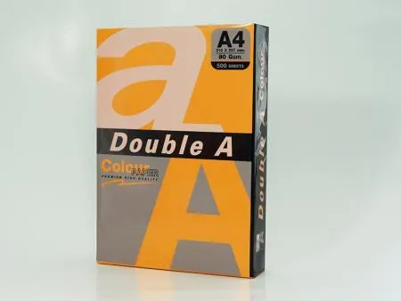 Prece Papīrs krāsains A4,75g/m2, Double A, 25lp, Neon orange Attēls