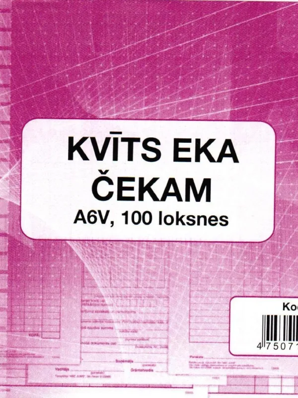 Prece Kvītis EKA čekam A6V Attēls