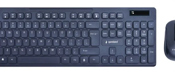 Prece Klaviatūra un pele Gembird USB, melna Attēls