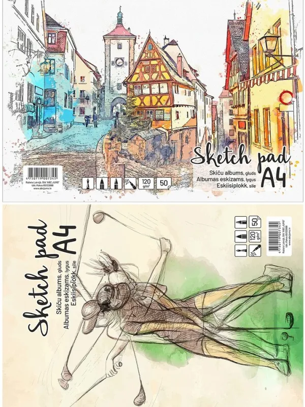 Prece Skiču albums A4,120gr. 50 loksnes Attēls