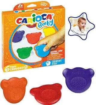 Prece Krītiņi vaska TEDDY+1baby, 6gab. Attēls