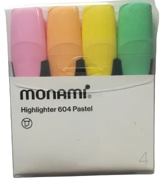 Prece Teksta marķieris 604, 4 krāsas pastelis MonAmi Attēls