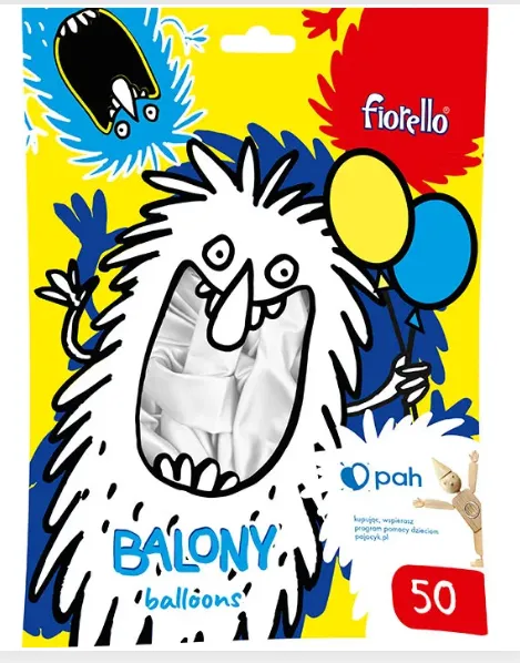 Prece Baloni 12, 50gab, metal white Attēls