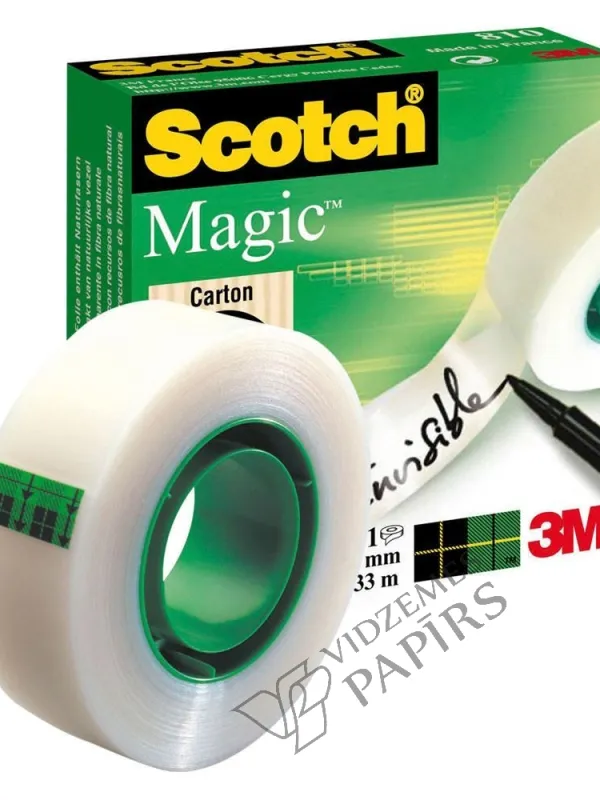 Prece Līmlente Scotch Magic 810 19mm x 33m Attēls