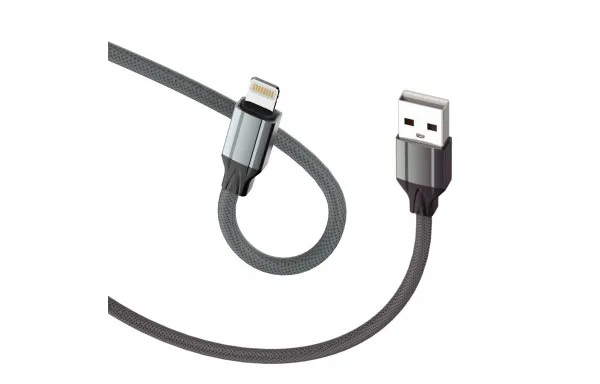 Prece Kabelis D-Fruit USB-A-USB-C, 2m, pelēks Attēls