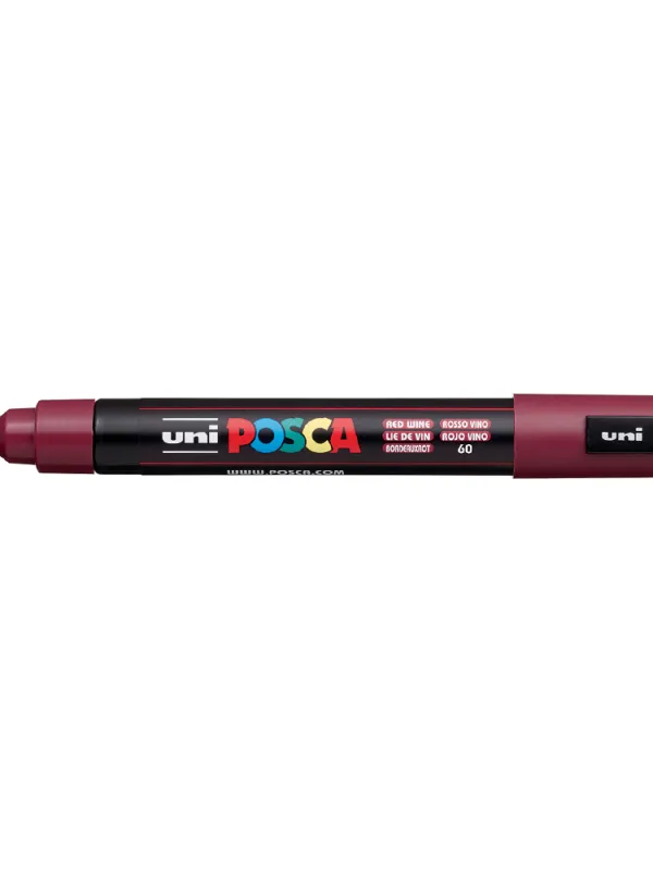 Prece Marķieris uz ūdens bāzes uni POSCA PC-5M, bordo(60) Attēls