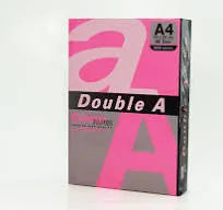 Prece Papīrs krāsains A4,75g/m2, 100lp, Neon Pink, Double A Attēls