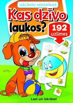 Prece Grāmata. Kas dzīvo laukos? Uzlīmju mozaīkas. Lasi un izkrāso Attēls