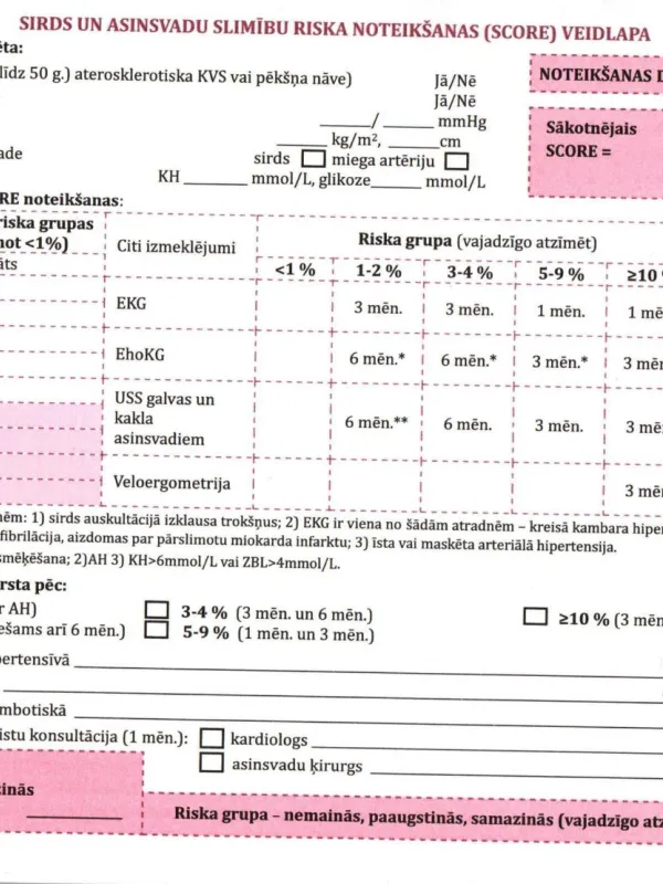 Prece Sirds un asinsvadu slim. riska noteik. veidlapa 100lp Attēls