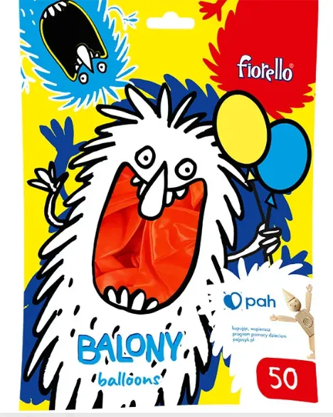 Prece Baloni 10, 50gab, metal red Attēls
