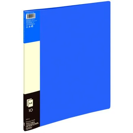 Prece Mape A4 Grand 9001A 10 kabatām, zila Attēls