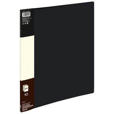 Prece Mape A4 Grand 9001A 10 kabatas, melna Attēls