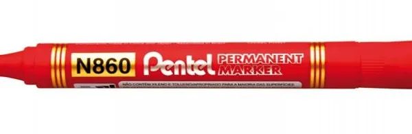 Prece Marķieris universāls Pentel N-860 sarkans Attēls
