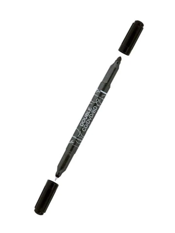 Prece Marķieris CD/DVD divpusīgs permanent melns 0.6mm/2.5mm Attēls