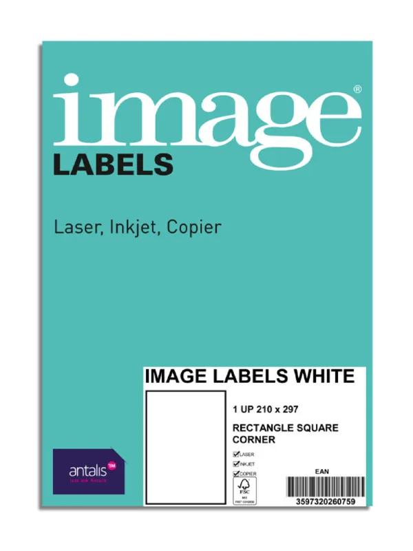 Prece Lāzeretiķetes 210x297mm 100 loksnes sarkanas Attēls