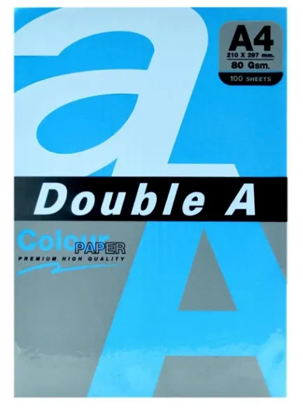 Prece Papīrs krāsains A4,80g/m2, Double A, 100lp, Deep Blue Attēls
