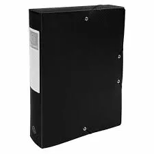 Prece Mape A4 ar gumiju S60 Plain melna Attēls
