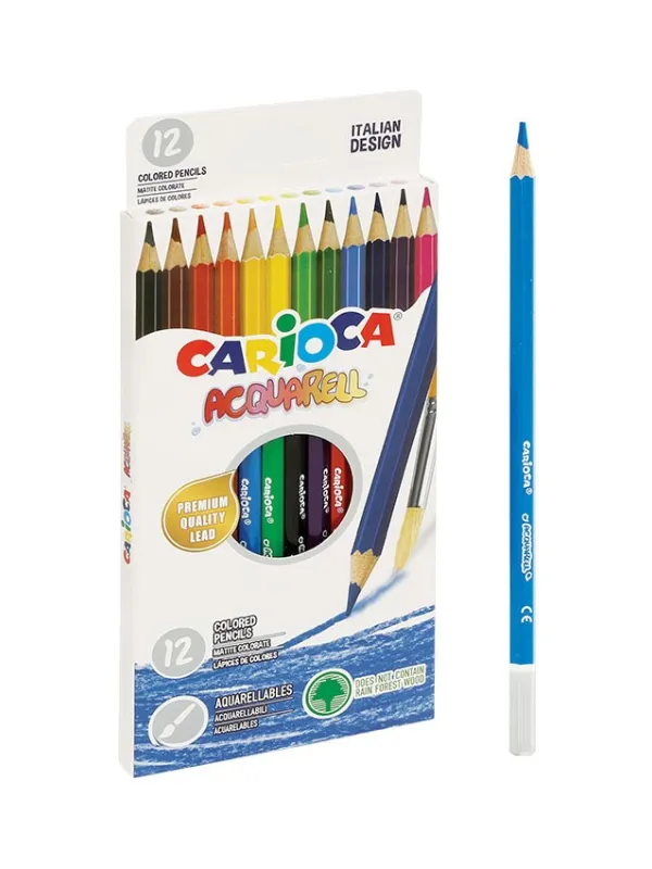 Prece Krāsainie zīmuļi CARIOCA Acquarell, 12 krāsas Attēls