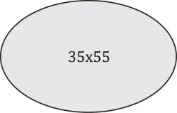 Prece Zīmoga pamatne Oval 55 Attēls
