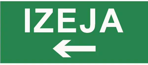 Prece Uzlīme - IZEJA (pa kreisi) 19.5x9.5cm Attēls